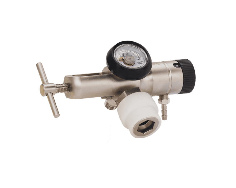Portable Medical Oxygen Regulator with Pin-Indexed Yoke Inlet